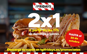 2 x 1 en Fridays